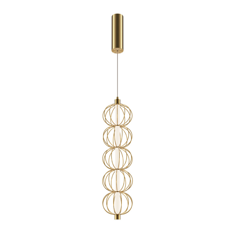 Подвесной светильник 13,9*76,8*375,8 см, LED*17W, 3000 К, Golden Cage MOD216PL-L10G3K Maytoni, Золото