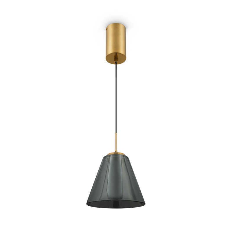 Светильник 17 см, 5W, 3000K, Freya Fume FR5399PL-L4BS, латунь