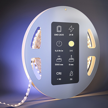 Высокоэффективная светодиодная лента Ultra 24В 2835 6Вт/м 4000К 5м IP20 201095 Maytoni  Led Strip, цена за метр, отгружается по  5 м