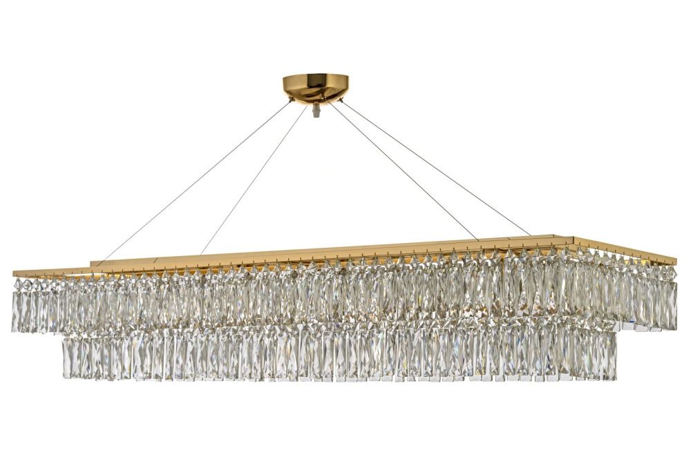 Люстра подвесная *31*22 см, 10*G9*40W, Arti Lampadari Acquaro Acquaro E 1.5.120x30.100 GP, золото