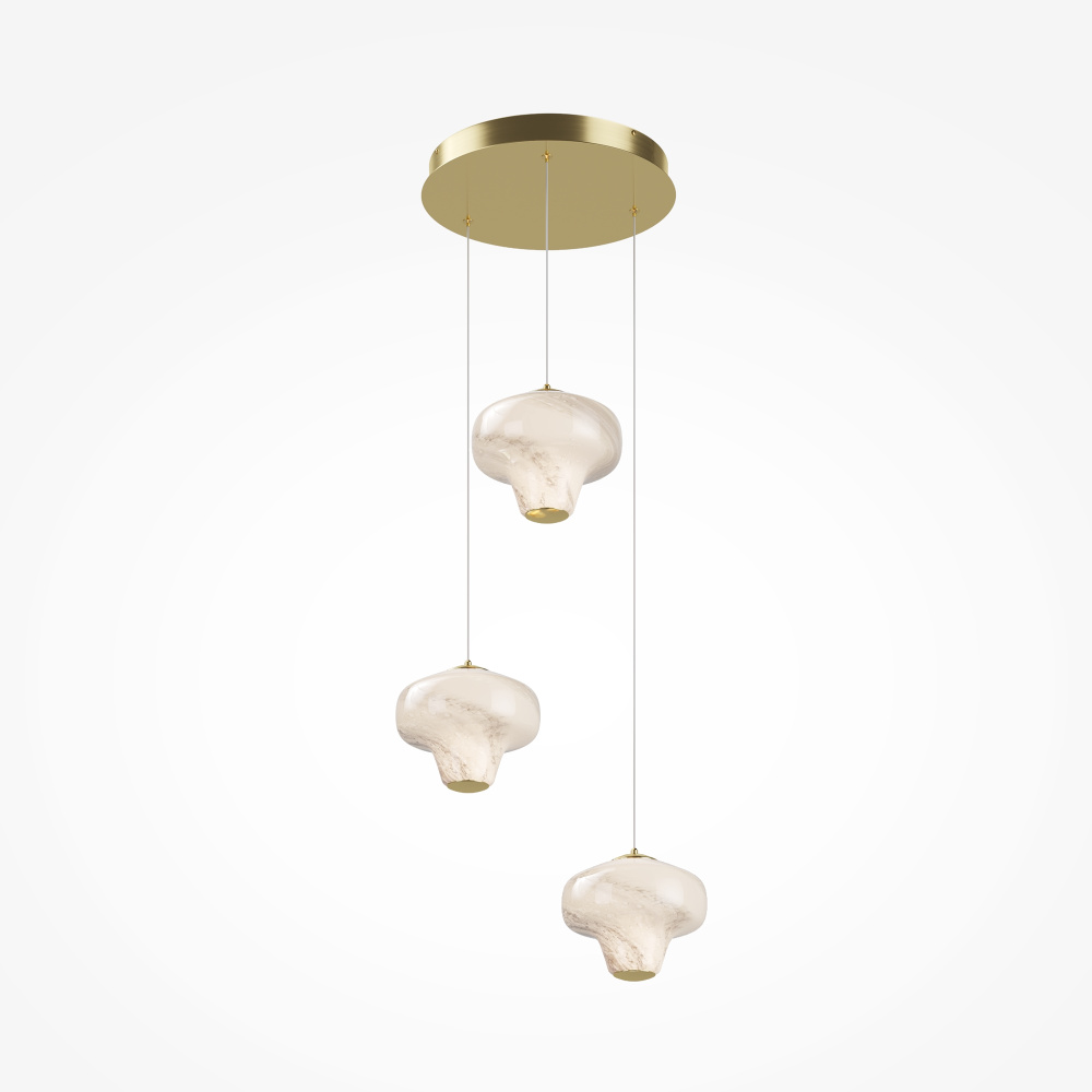 Подвесной светильник 44*31-321 см, *LED*17W, 3000K, Maytoni Sirocco MOD359PL-L17BS3K, Латунь