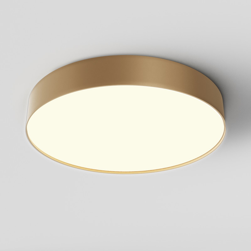 Накладной светильник 40*40*6 см, LED, 45W, 3000К, Maytoni Technical Zon C032CL-45W3K-RD-MG золото матовое