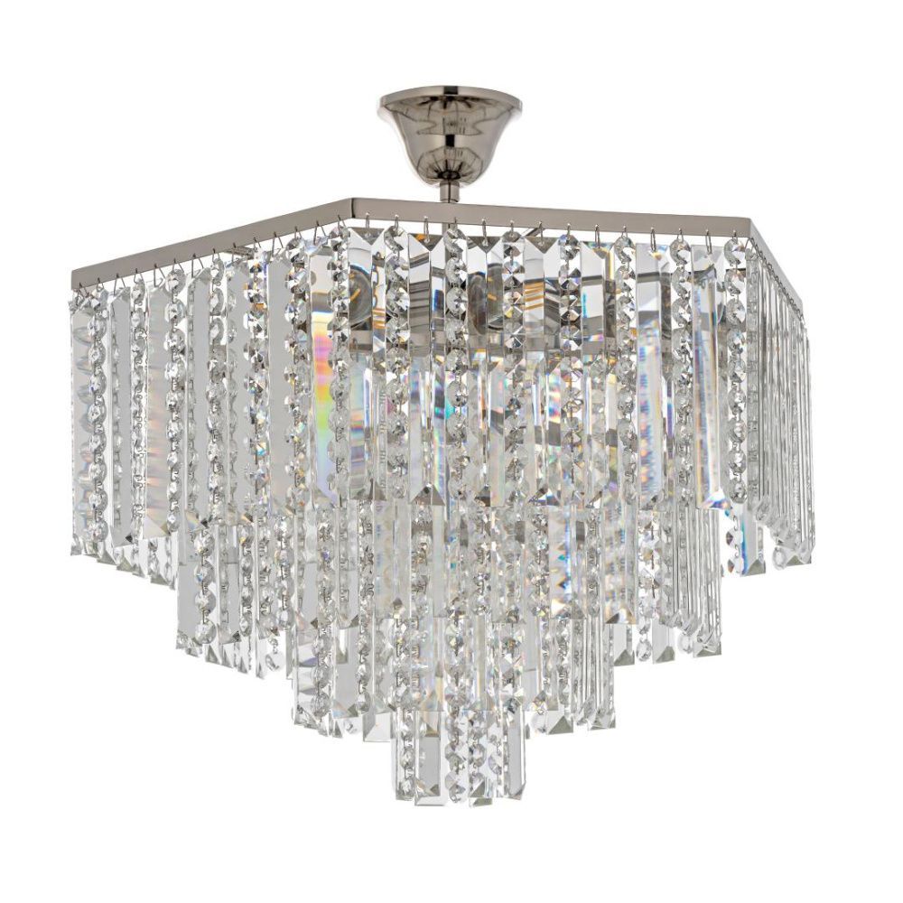 Люстра потолочная *40*21 см, 6*E27*60W, Arti Lampadari Loreto Nickel Loreto E 1.5.40.105 N, никель