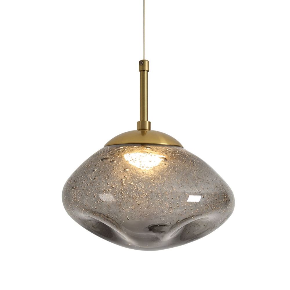 Подвесной светильник 20 см, 5W, 3000K, Freya Mote FR5601PL-01GR, латунь
