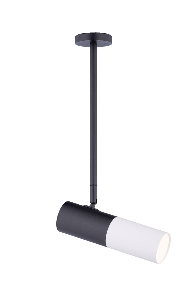 Светильник Ø58 x W195 x H375, мм, 50W, SBK+SWT(Матово чёрный + Глянцево белый) Rilon 542RT SBK+SWT