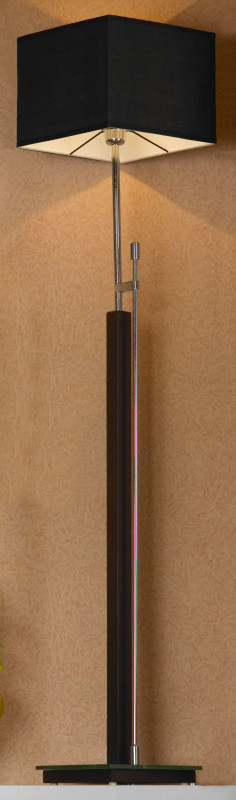 Торшер Lussole Montone LSF-2575-01 хром, коричневый E27 ширина 28 см