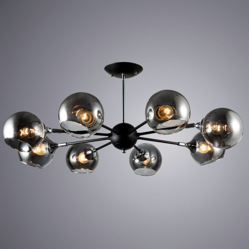 Потолочная люстра Arte Lamp Lagos A2708PL-8BK, диаметр 86 см, черный