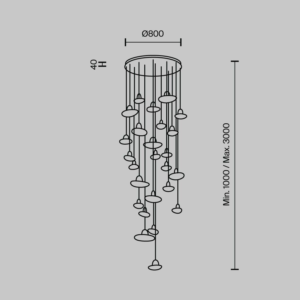 Подвесной светильник MODESTYLE MS.2326.25 BK