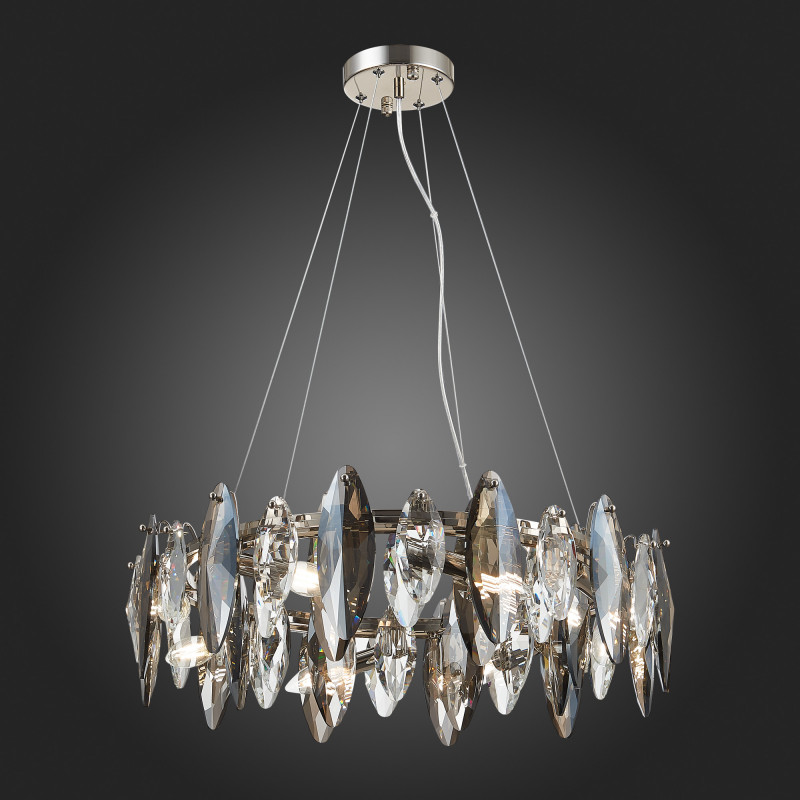 Люстра подвесная 60 см, 320W, ST LUCE ANCONA SL1227.103.08 Никель