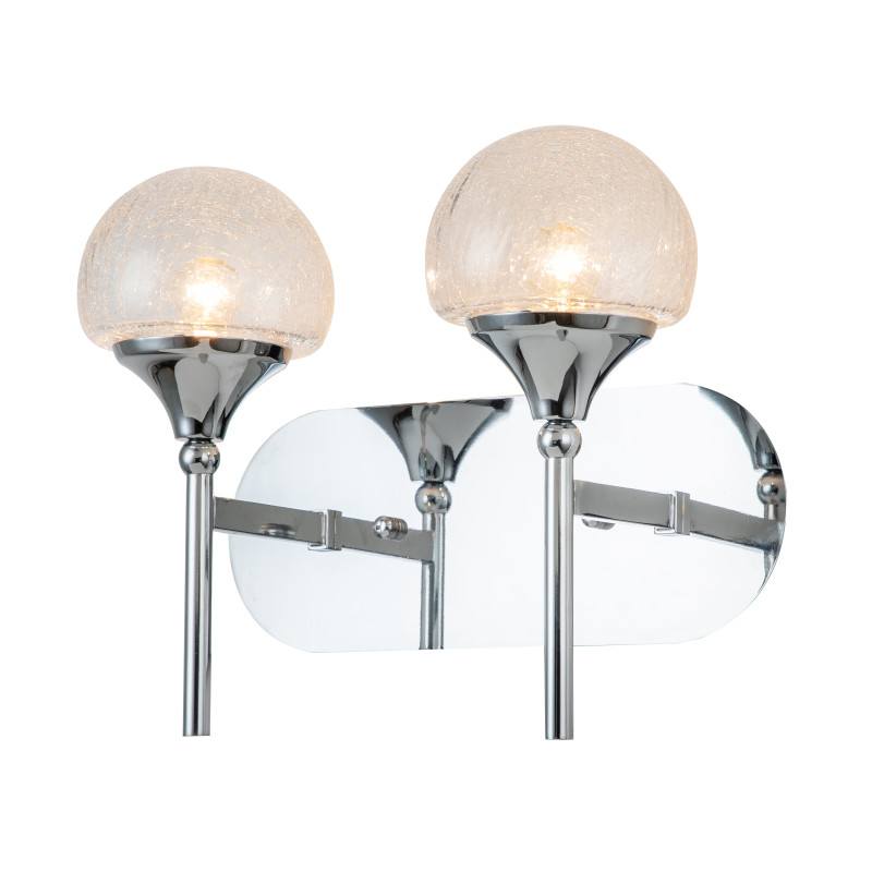 Бра Favourite Impulse 2971-2W, D220*W400*H330, хром, плафоны из стекла с эффектом кракле