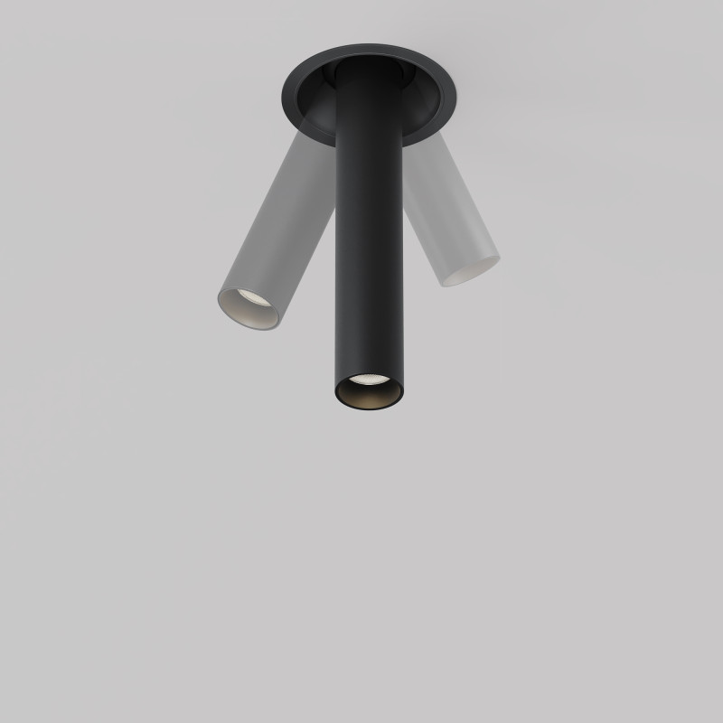 Встраиваемый светильник 3*3*21,6 см, LED, 7W, 3000К, Maytoni Technical Focus T C140RS-L200-7W3K-B черный