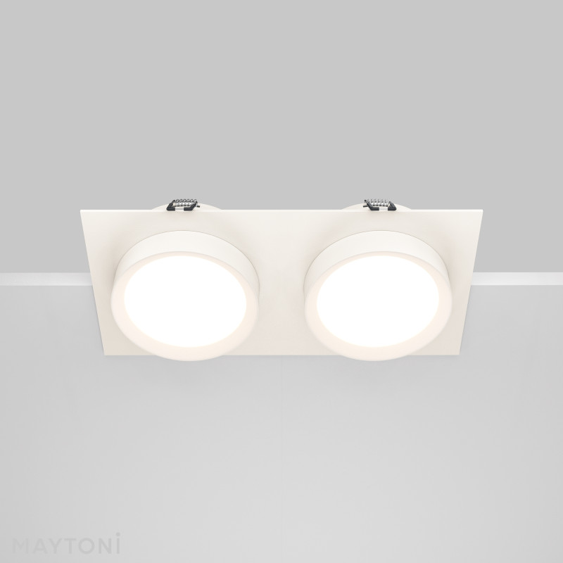 Встраиваемый светильник 22*11*4,5 см, 2 GX53*15W Hoop DL086-02-GX53-SQ-W Maytoni Downlight, Белый