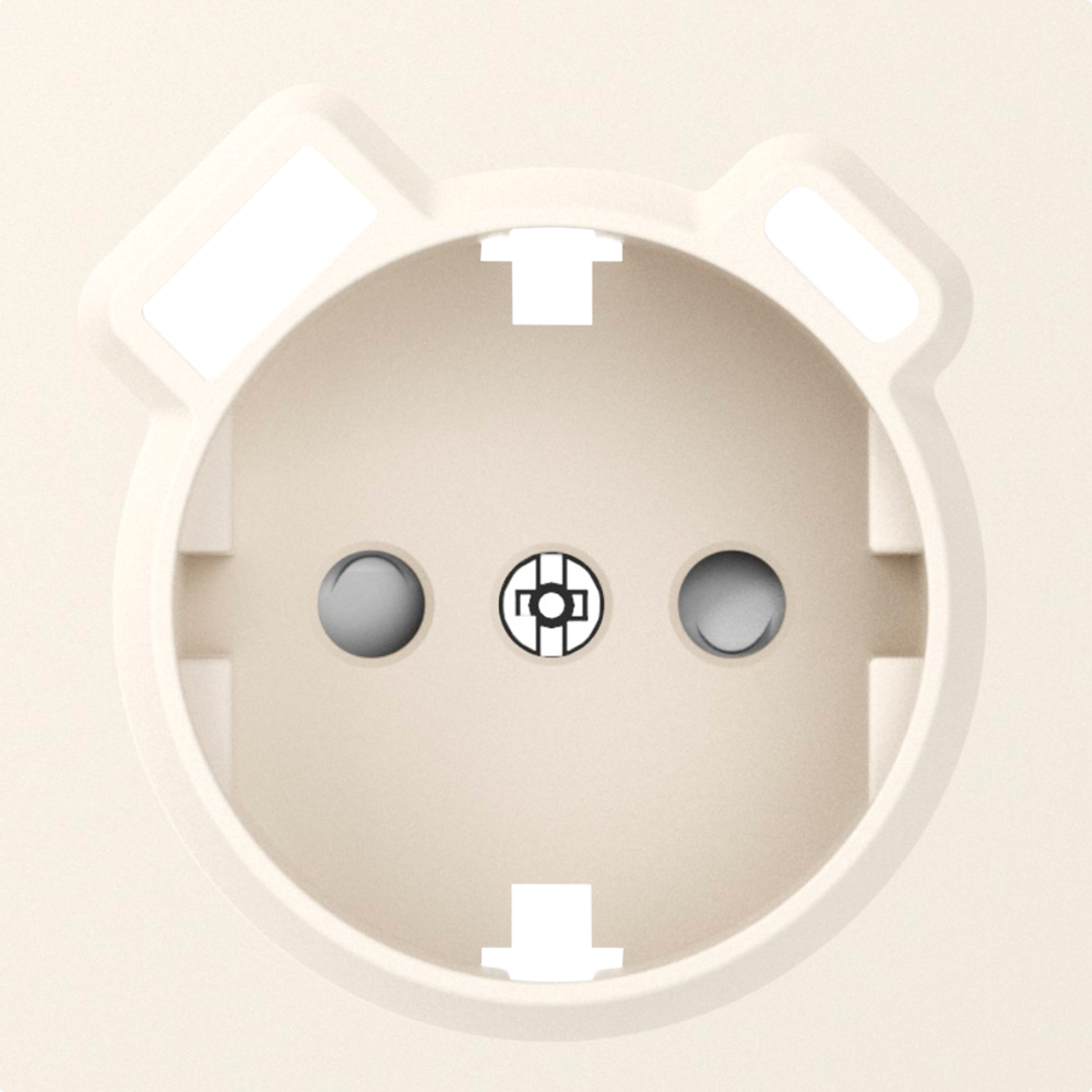 Donel A07 матовый кремовый накладка для розетки Schuko с зарядным устройством USB A+C,  со шторками 16A 250 В~,серия DB, DE22931