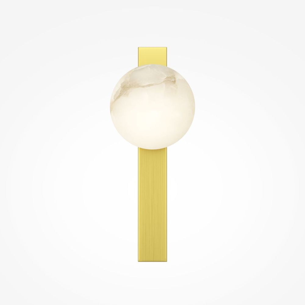 Настенный светильник 19 см, 3W, 3000K, Maytoni Yora MOD464WL-L3BS3K, латунь