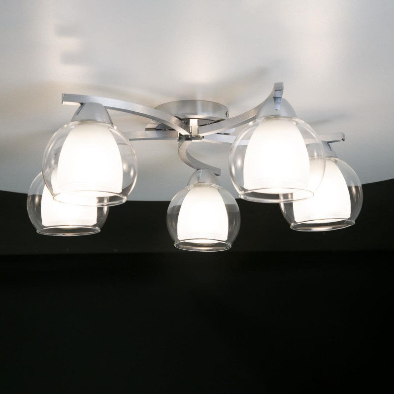 Потолочная люстра Citilux Кристи CL152157, диаметр 54 см, хром