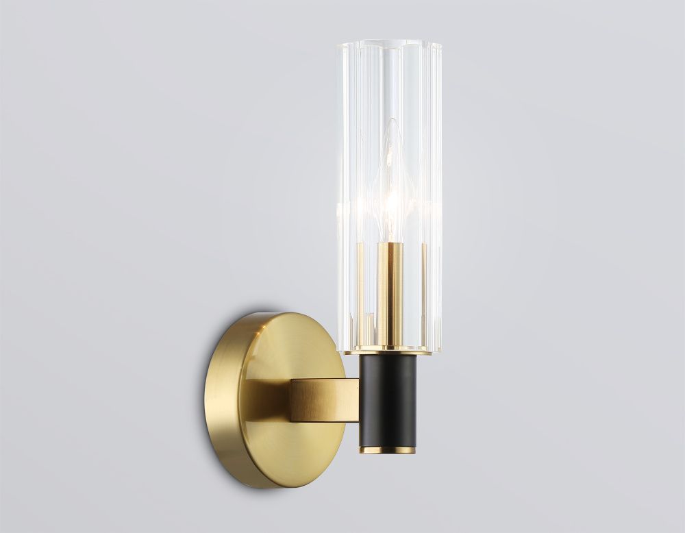 Бра 12*10*25- см, 1*E14*40W, K, Ambrella Light High Light LH55517, черный, латунь