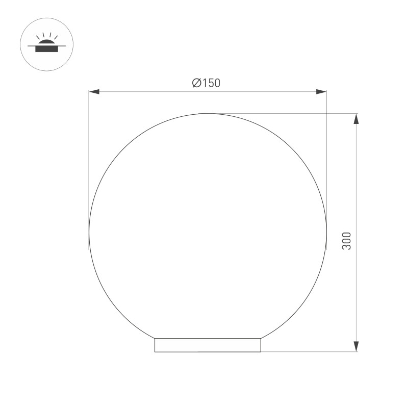 Грунтовый светильник Arlight 046170 30*30*30 см, 10W, белый (теплый)K,