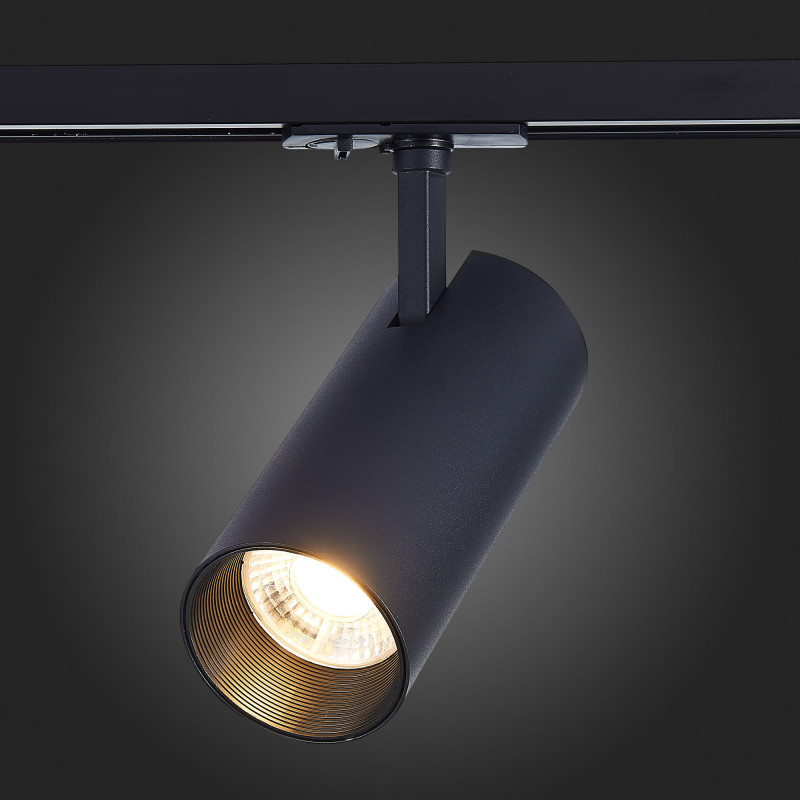 Трековый светильник 18*8 см, 30W, 3000K ST LUCE ST350.436.30.36 Матовый черный