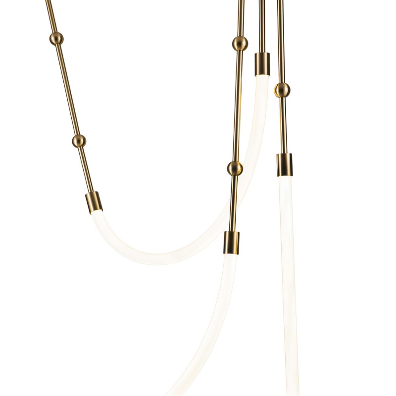 Подвесной светильник 1604*30 мм, 3*LED 25W 3000-6500K бронза Indigo Corda V000064L, 14010/3P Brass