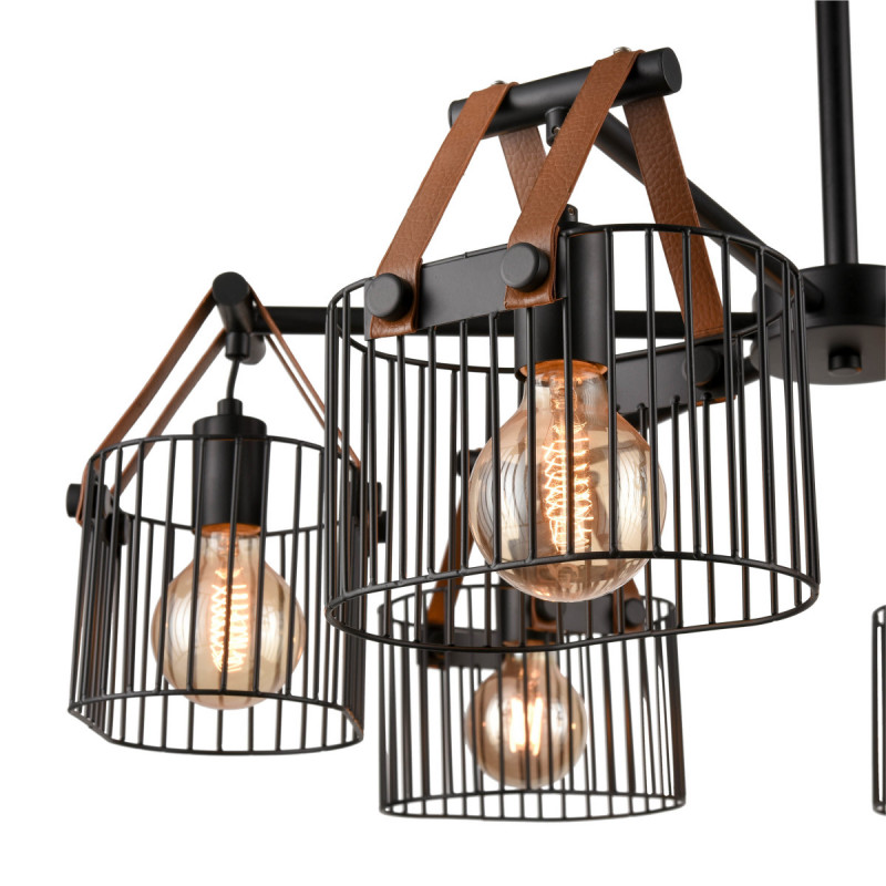 Подвесная люстра  77*128 см, 6*E27 черный Vele Luce Drago VL6332P06