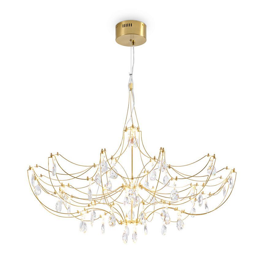 Подвесной светильник *90*90-150 см, *LED*25W, Freya Amela FR6138PL-L30BS, Латунь