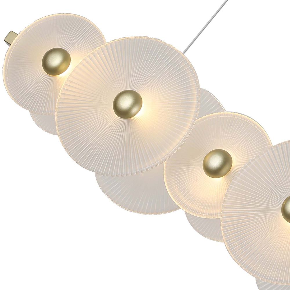 Подвесная люстра 18*22,5-120 см, 5*LED, 2W, 3000K, F-Promo Arctium 4605-5P, золотой