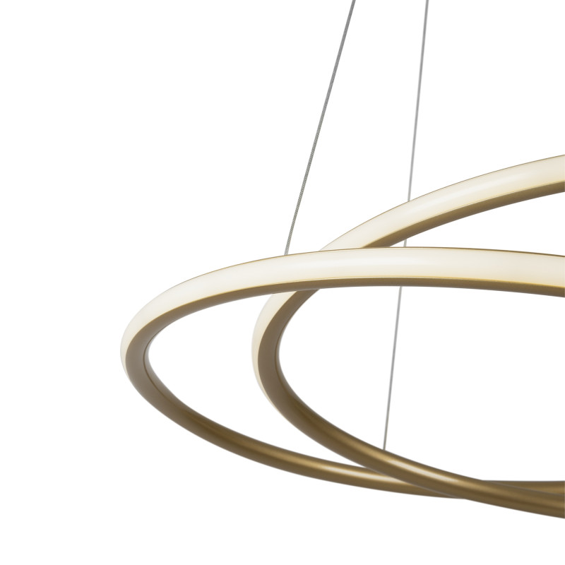 Подвесная люстра 52,5*52,5*310 см, 2* LED, 39W, 2600К-3500К, Maytoni Nola MOD100PL-L47BSK1 латунный