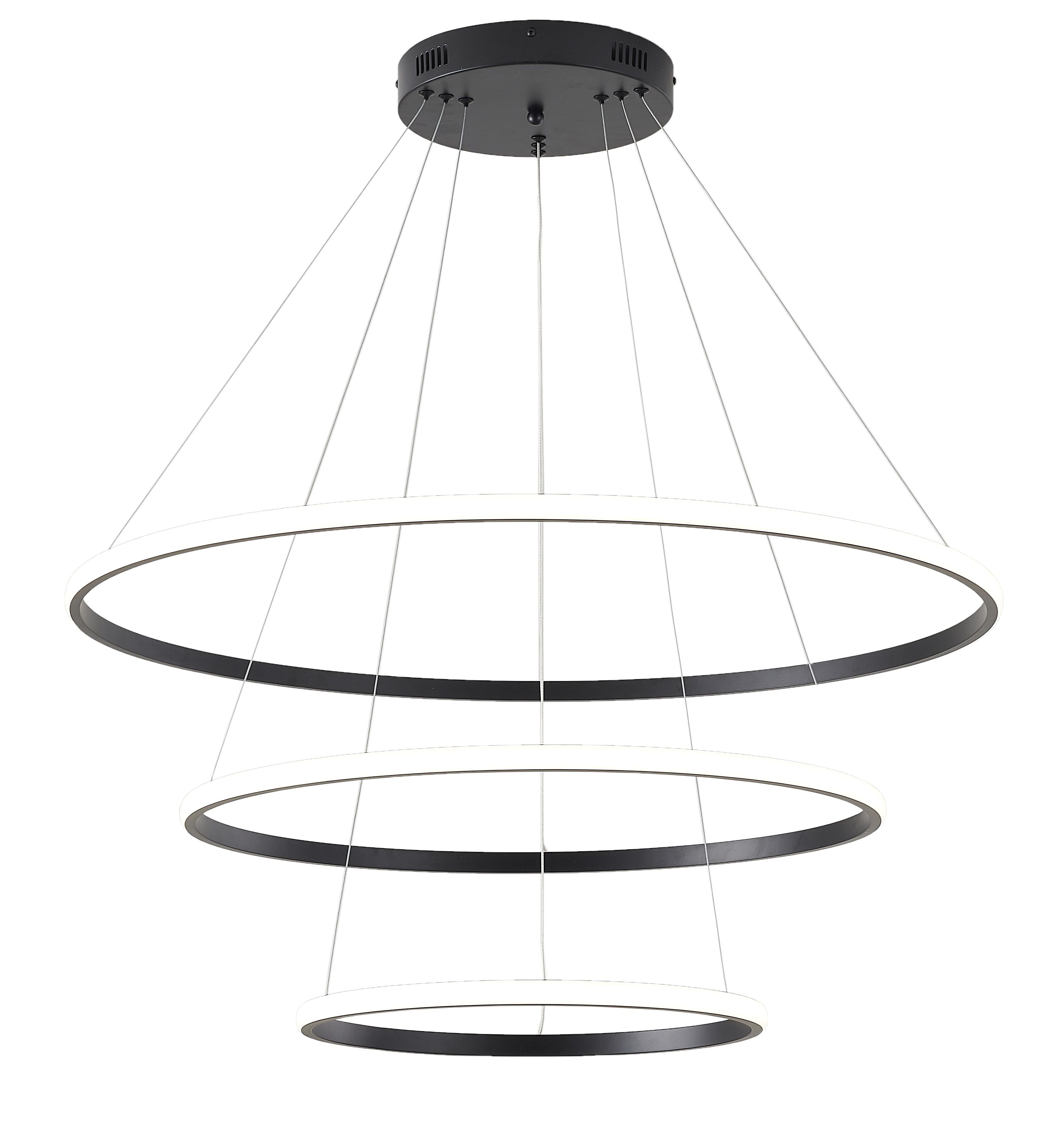 Светильник подвесной 40/60/80 см, LED 120W 4000K антрацит Zortes Ringolight ZRS.33320.120C