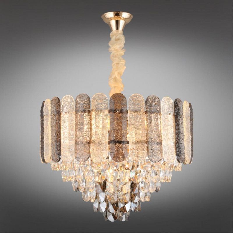 Подвесная люстра 50*55-100 см, E14, 40W, Aployt Rozel APL.770.03.10, золотой
