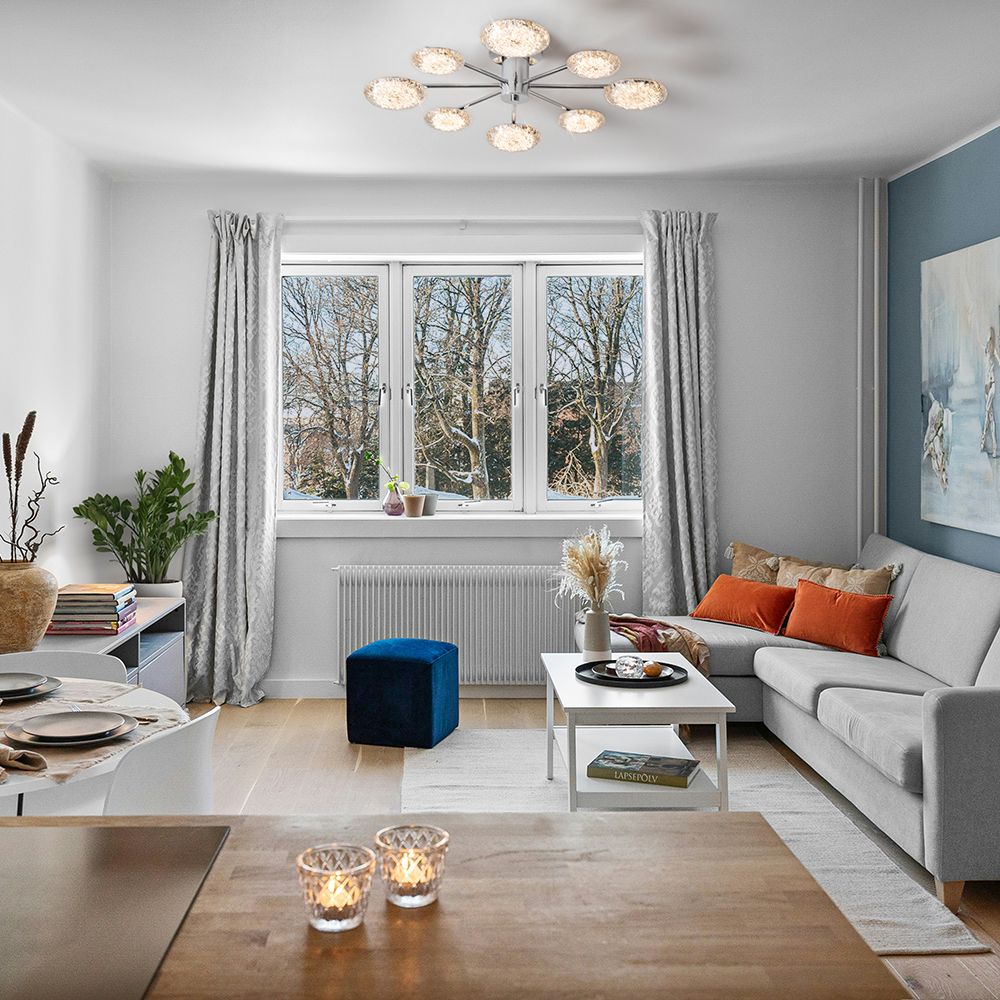 Потолочный светильник 16 см, LED*32W, 2700K, Freya Plane FR5531CL-L32CH, Хром