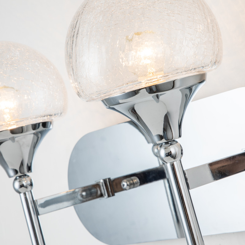 Бра Favourite Impulse 2971-2W, D220*W400*H330, хром, плафоны из стекла с эффектом кракле