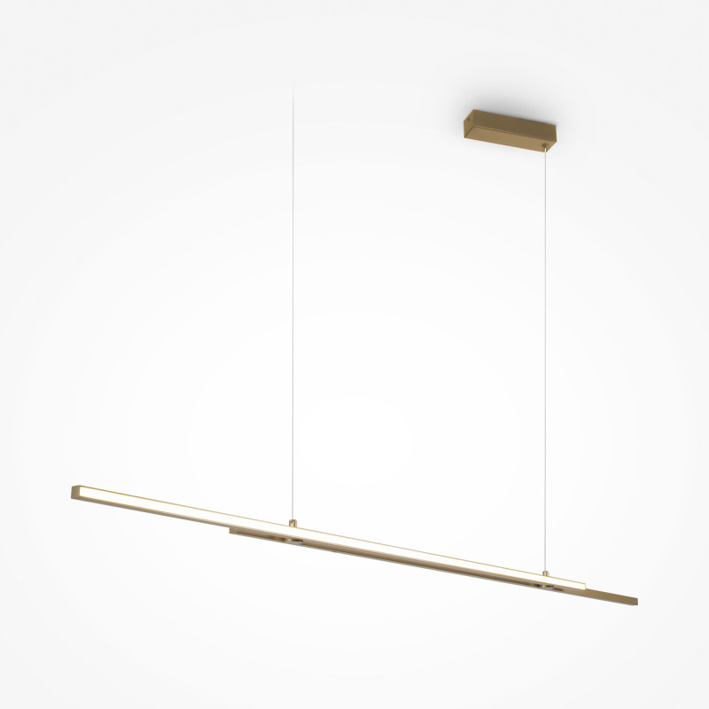 Подвесной светильник 150*1,5*305,5 см, 2* LED, 48W, 2600К-3500К, Maytoni Halo MOD005PL-L48BSK латунный