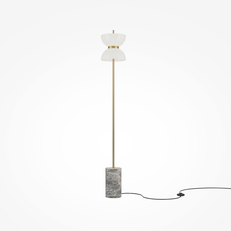 Торшер 22*145 см, LED*11W, 3000 К, Kyoto MOD178FL-L11G3K Maytoni, Золото и серый