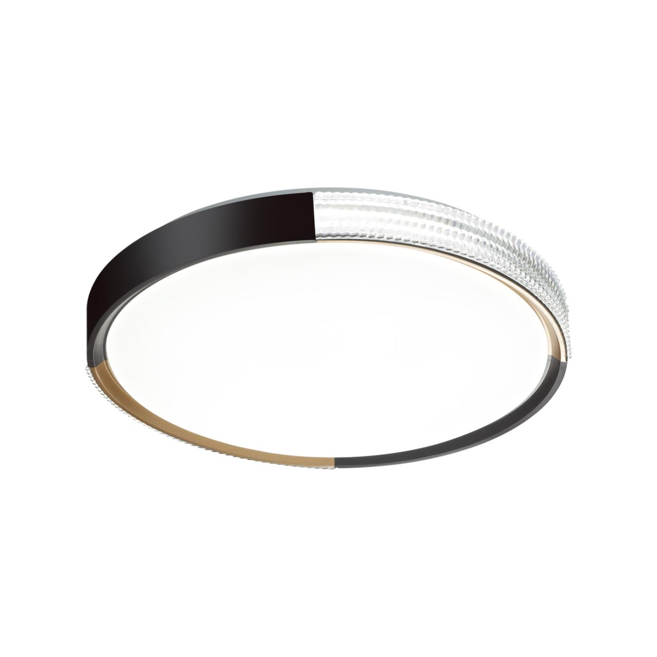 Cветильник 49*6 см, LED 72W, 3000-6000 К, IP43, белый/черный/золотистый, пластик Sonex Velio, 7629/EL
