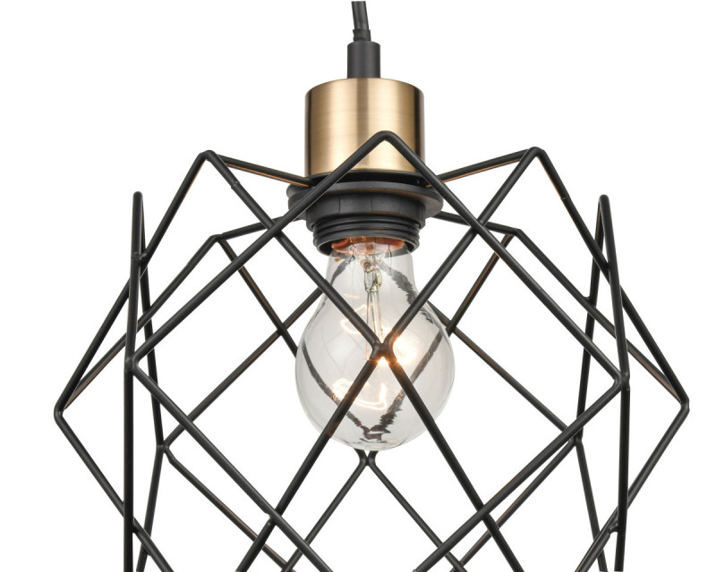 Подвесной светильник  24*145 см, 1*E27 черный, золото Vele Luce Scheletro VL6392P01