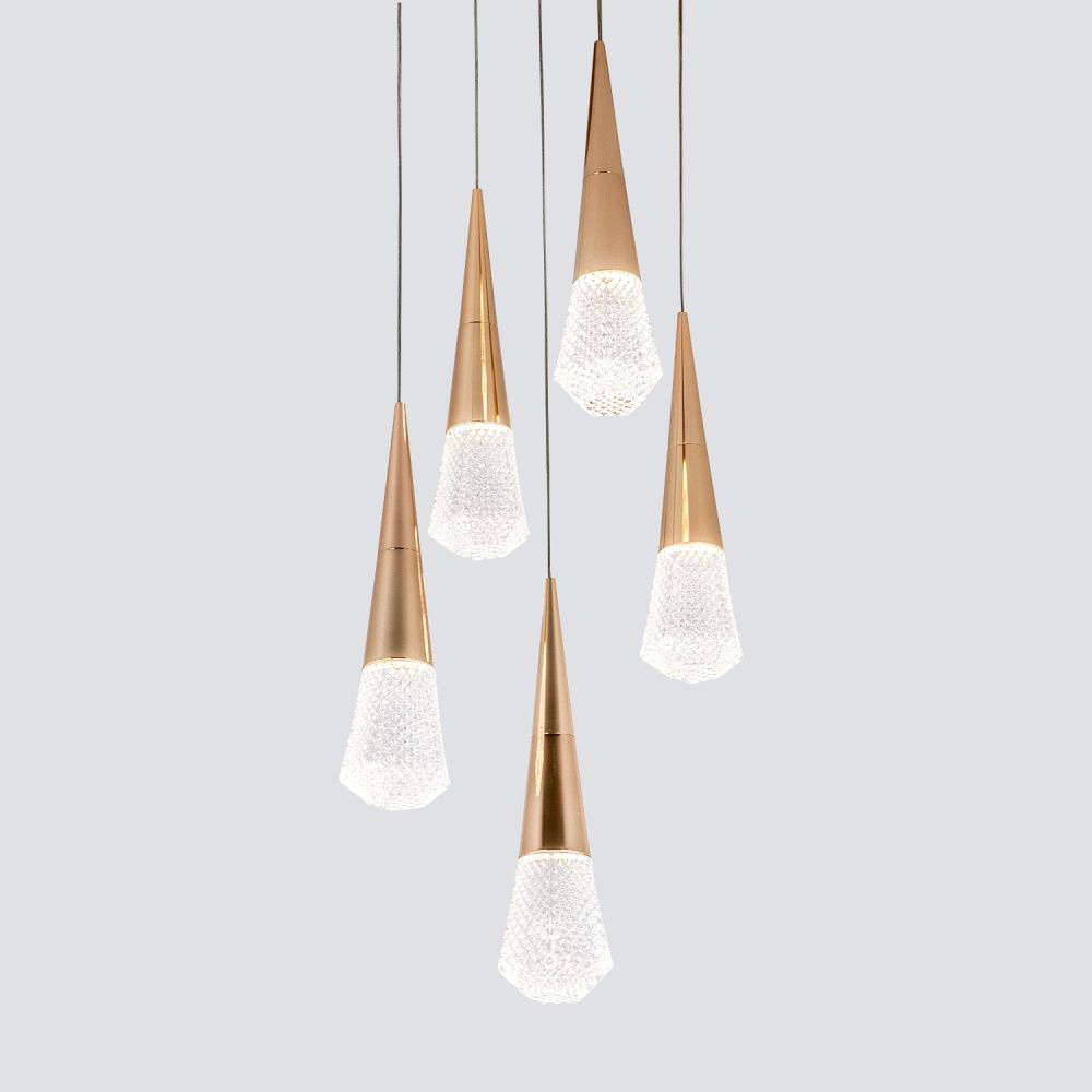 Подвесной светильник 30*30*97 см, LED 15W, 4000K, Золото MODELUX ML.3315.5