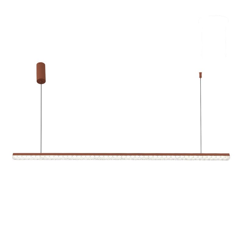 Подвесной светильник 125,5*2,6*-150 см, *LED, 32W, 4000K, ST-Luce Euclidics SL1018.613.01, коричневый