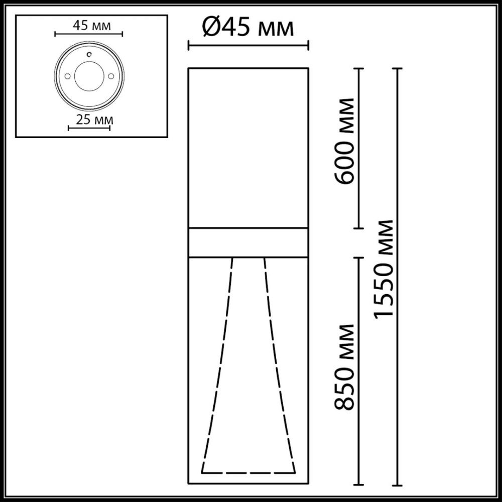 Светильник *65*16- см, 1*LED*5W, 3000K, Odeon Light Defance 7144/4CL, бронзовый