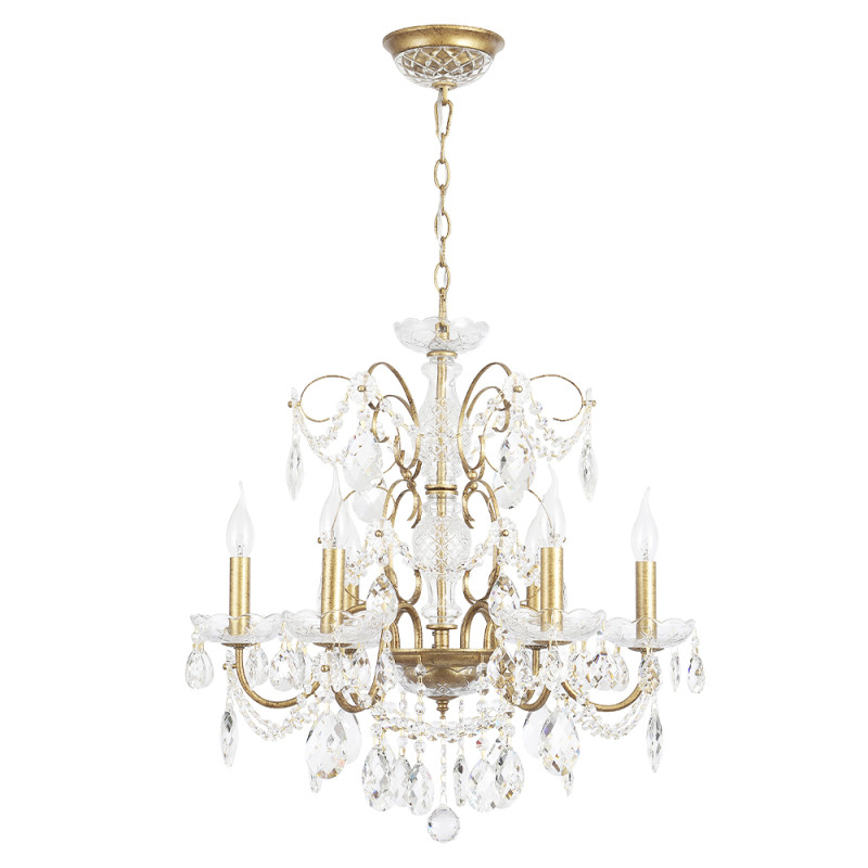 Светильник 60 см, Crystal Lux ODELIS SP6 GOLD, золото с патиной