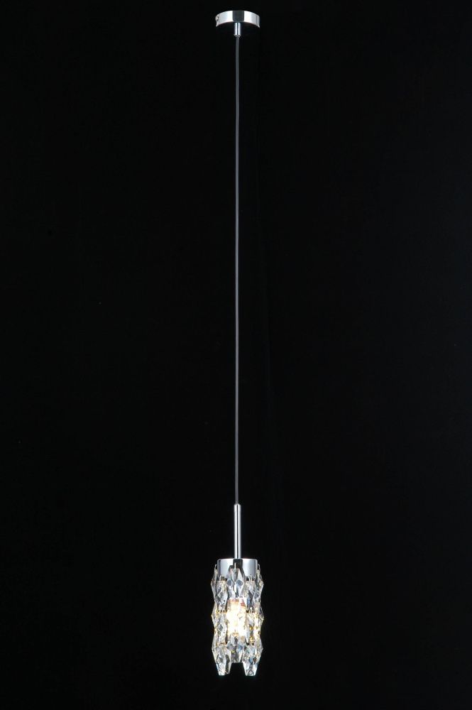 Люстра Ø80 x H1200, мм, 1*40W, CH (Хром) NewRgy 33588MD/1 CH