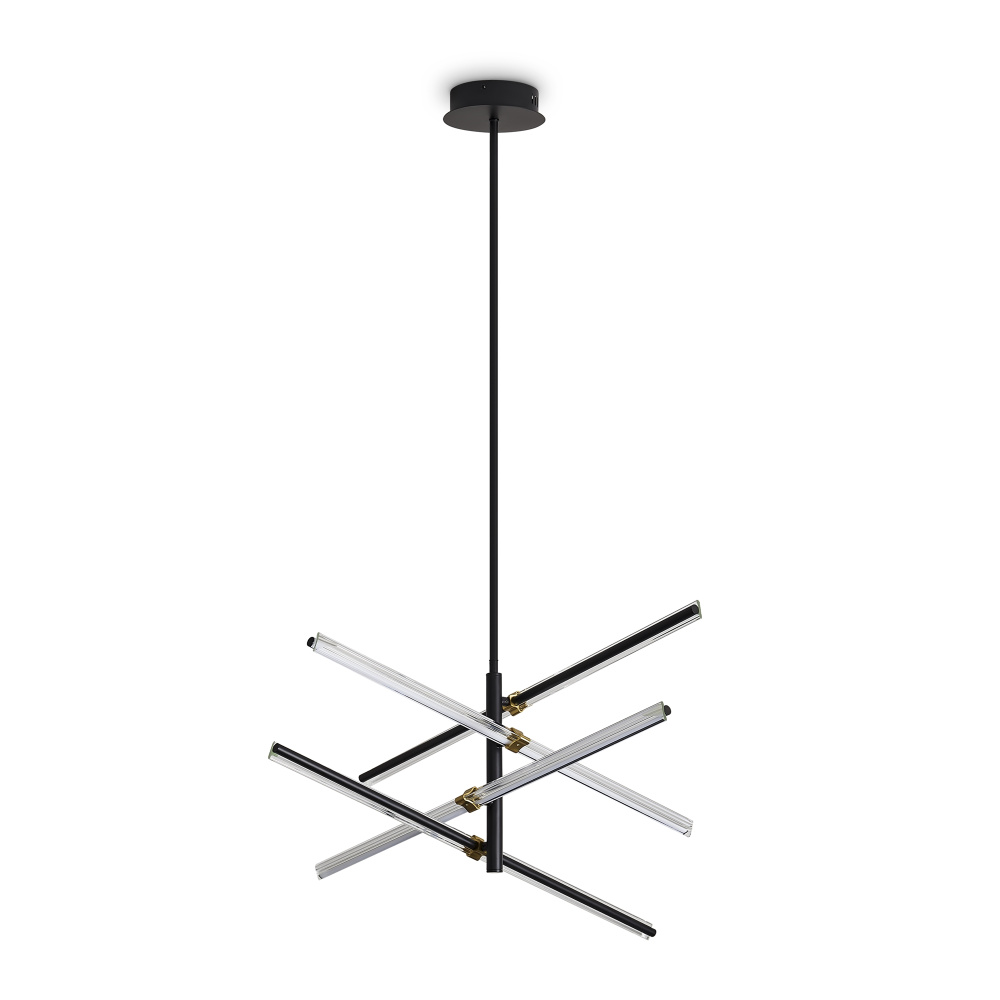 Подвесной светильник 80*40*65-65 см, LED*39W, 2700K, Freya Brilliance FR5557PL-L22B, Черный
