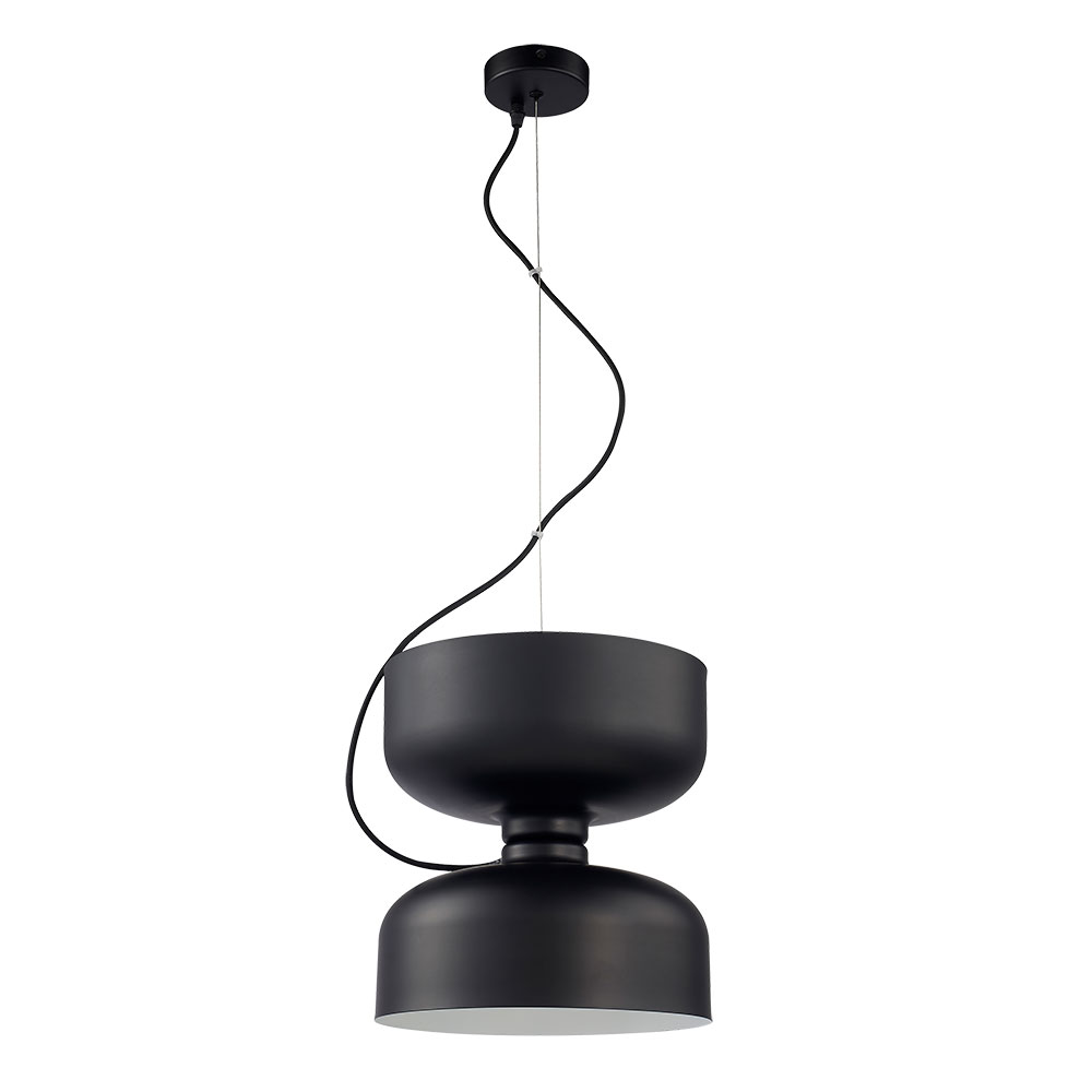 Подвесной светильник 30*28 см, 2*E27, 40W, Divinare Paola 5865/06 SP-1, Черный