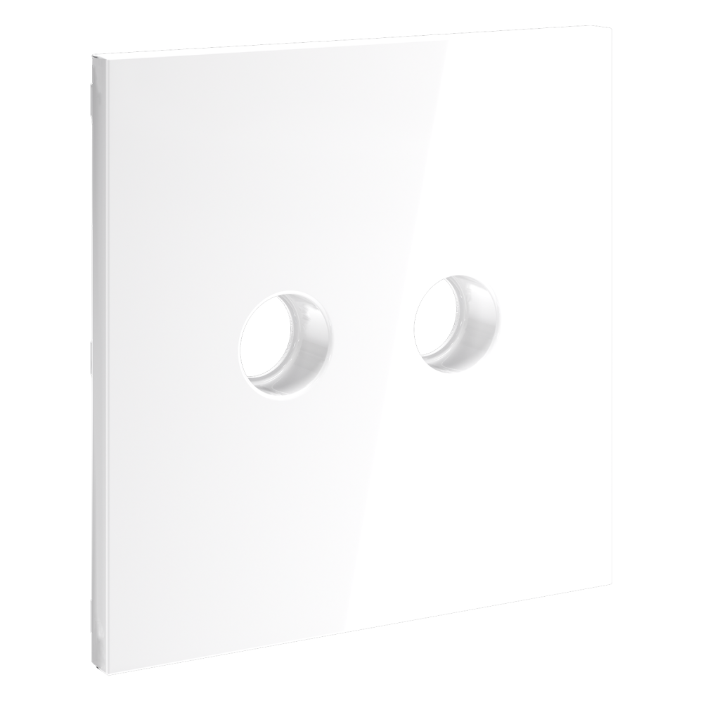 Накладка для розетки телевизионной оконечной TV+SAT, белый глянцевый Voltum S70 VLS001601, Пластик глянцевая