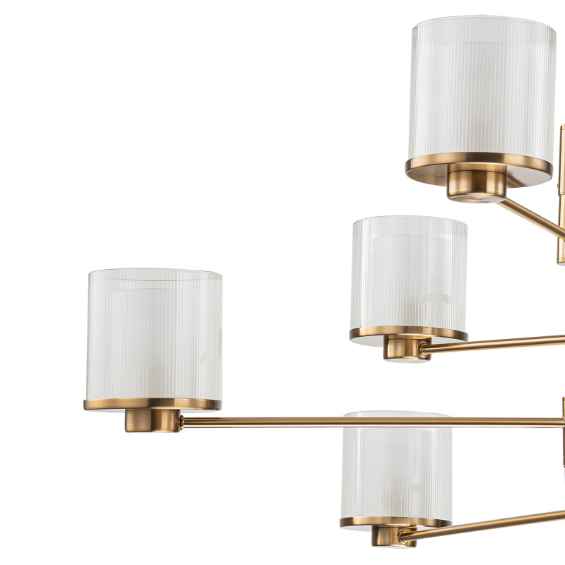 Люстра на штанге *100*140 см, 8*E14*40W, Indigo Classic V000358, бронзовый, 13023/8R Brass