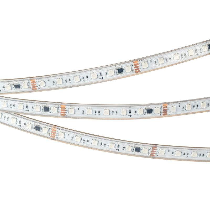 Лента герметичная DMX-PS-B60-15mm 24V RGB-PX6 (15W/m, IP67, 5060, 5m), Arlight 037090. Цена указана за 5 метров. Продается кратно 5 метрам.