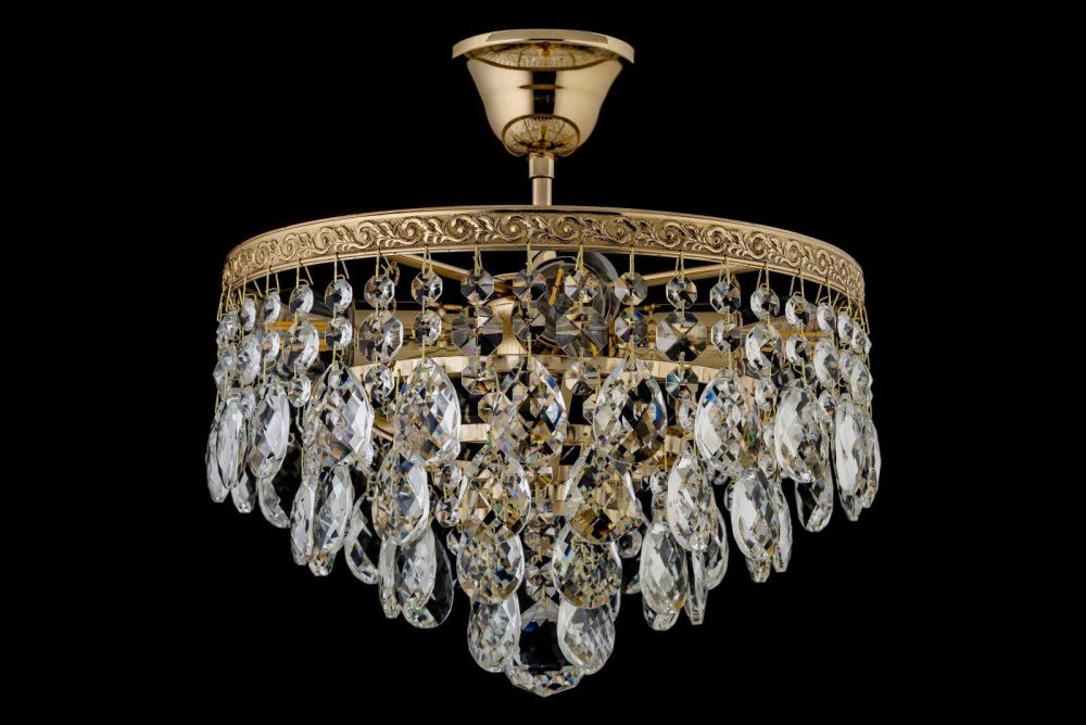 Люстра потолочная *30*23 см, 4*E27*60W, Arti Lampadari Castellana Gold Castellana E 1.3.30.608 G, золотой