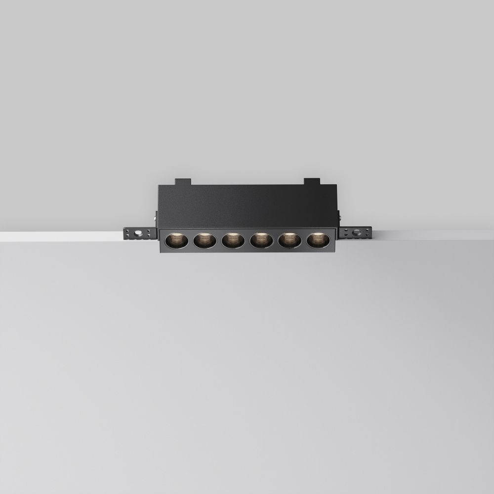 Встраиваемый светильник  DL065-12W3-6K-TRS-B 18,2*2,95*-6 см, *LED*12W, 6000K, Maytoni technical Points DL065-12W3-6K-TRS-B, Черный