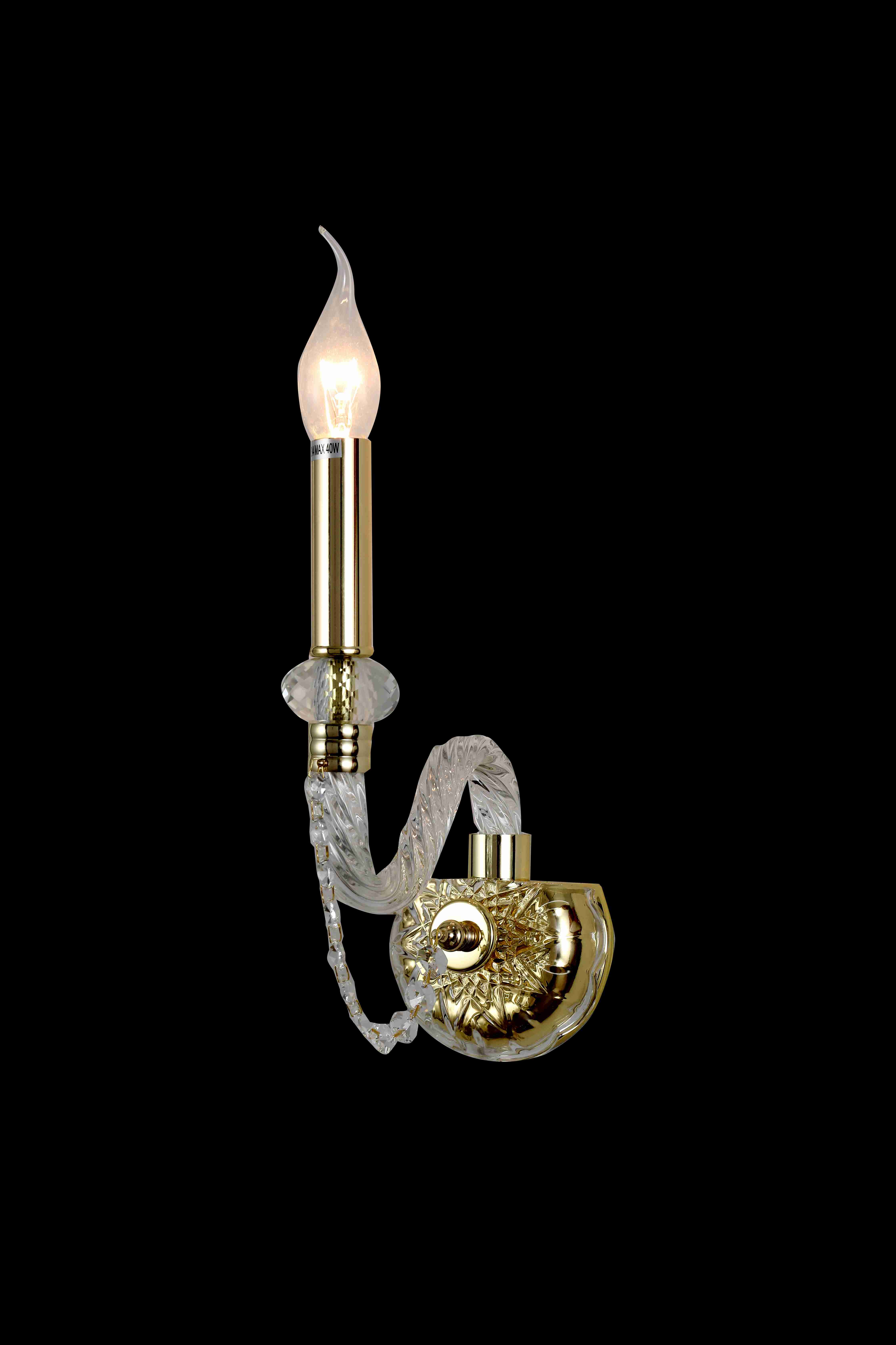 Бра L210 x W130 x H375, мм, 1*40W, GOLD (Золото) NewRgy 8295/1G GOLD