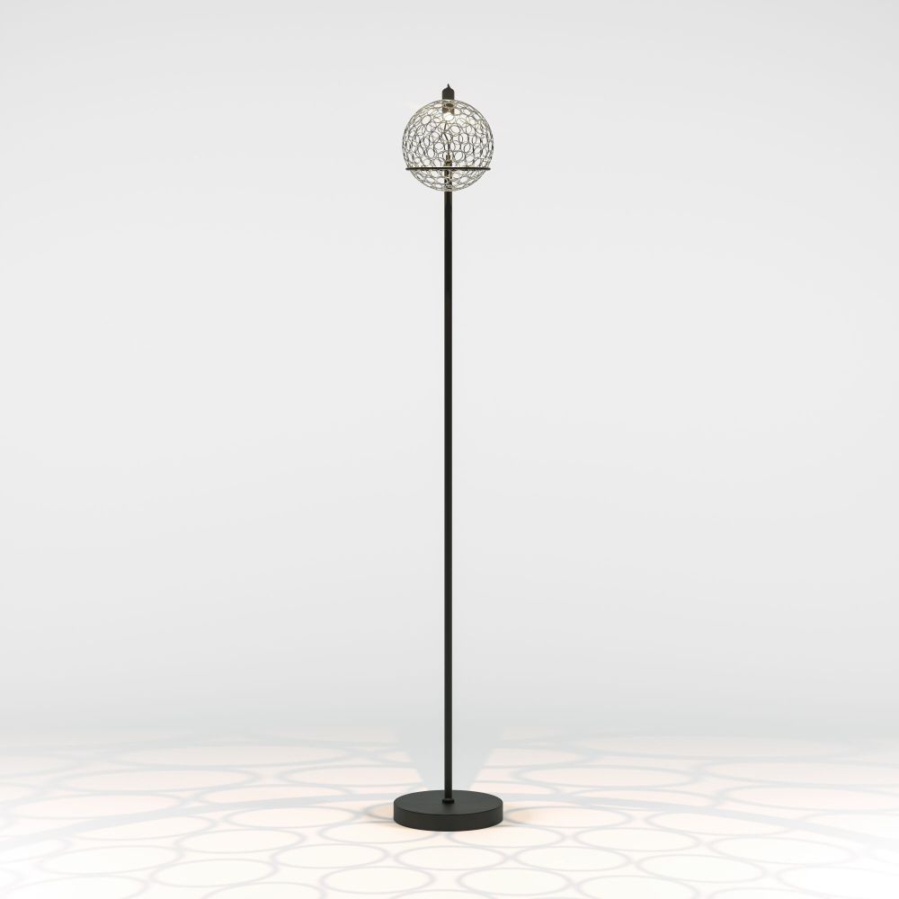 Напольный cветильник 23,5*23,5*153- см, *LED*6W, 3000K, Eurosvet Gemini, 80492/1 черный, 4690389210143