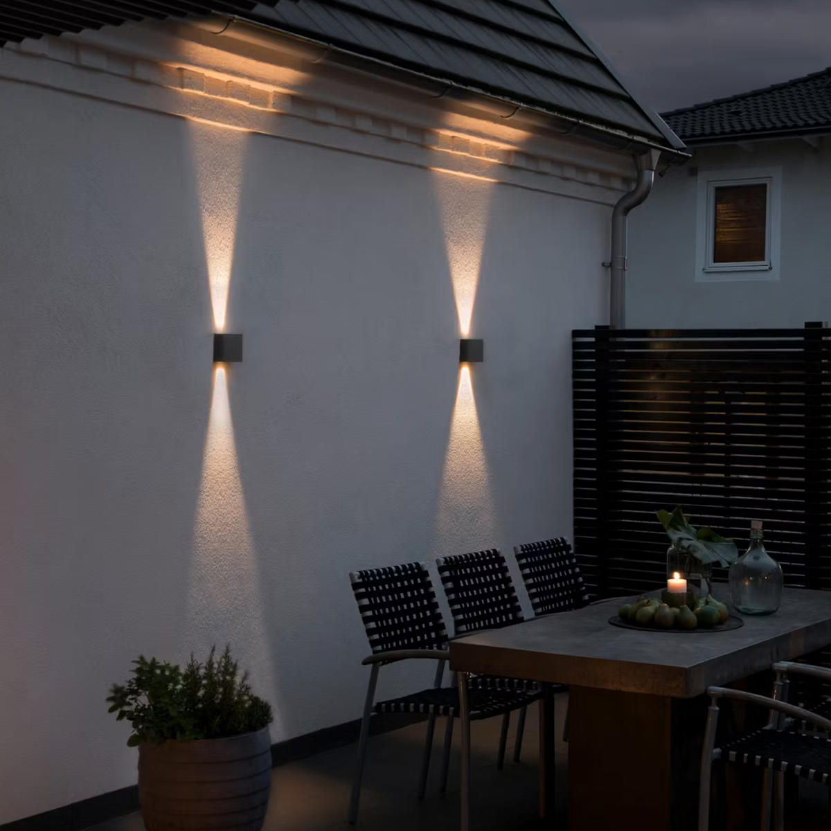 Уличный настенный светильник 10*10 см, 2*LED*3W 3000K LOFT IT Eterno 100011/A черный